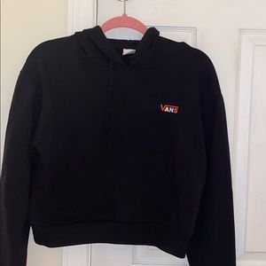 Rainbow lettered, Cropped black vans hoodie